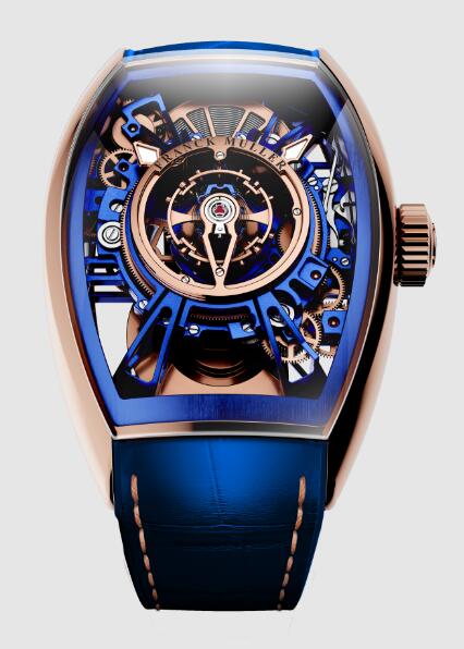 Best FRANCK MULLER Curvex CX Grand Central Tourbillon Skeleton Replica Watch CX 36 T CTR SQT 5N ACBLBR